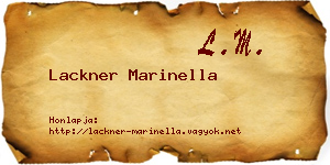 Lackner Marinella névjegykártya